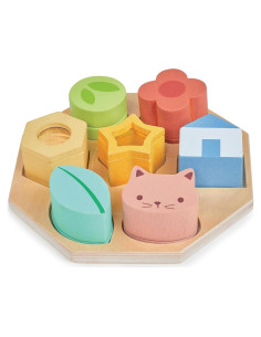 Bandeja de Actividad Sensorial Mentari - 7 Piezas de Madera - 18x18 cm