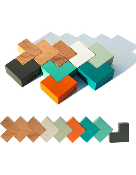 Rompecabezas de Cubo de Madera COHHFWPD Mini en Estuche de Lata