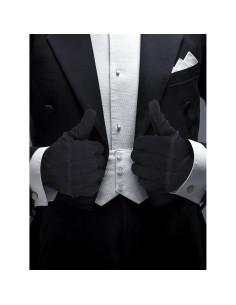 Guantes Negros de Nylon y Algodón para Hombre - 2 Pares 2