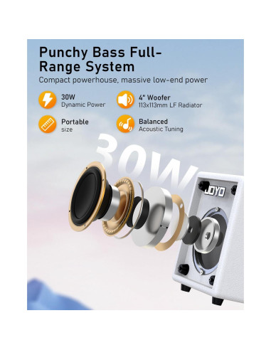Amplificador de Bajo JOYO BA-30 Vibe Cube 30W Bluetooth 5.1