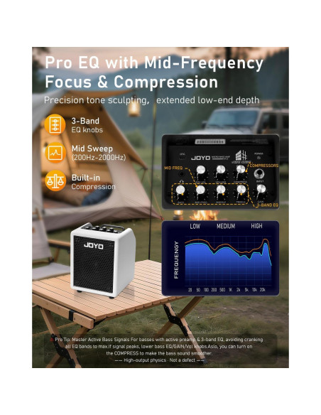 Amplificador de Bajo JOYO BA-30 Vibe Cube 30W Bluetooth 5.1