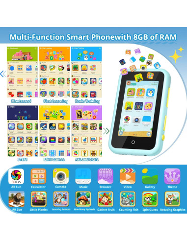 Teléfono Inteligente de Juguete Jusvenmt para Niños 3-10 Años