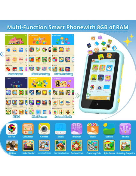 Teléfono Inteligente de Juguete Jusvenmt para Niños 3-10 Años