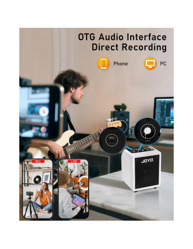 Amplificador de Bajo JOYO BA-30 Vibe Cube 30W Bluetooth 5.1