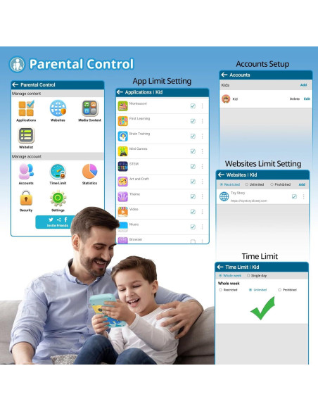 Teléfono Inteligente de Juguete Jusvenmt para Niños 3-10 Años