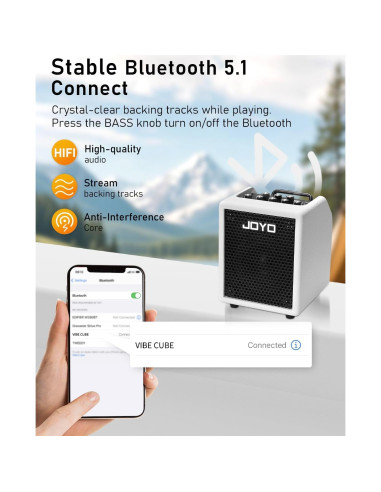Amplificador de Bajo JOYO BA-30 Vibe Cube 30W Bluetooth 5.1