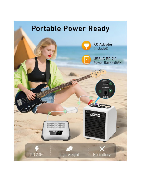 Amplificador de Bajo JOYO BA-30 Vibe Cube 30W Bluetooth 5.1