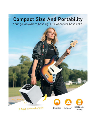 Amplificador de Bajo JOYO BA-30 Vibe Cube 30W Bluetooth 5.1