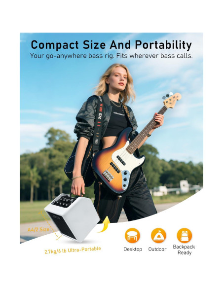 Amplificador de Bajo JOYO BA-30 Vibe Cube 30W Bluetooth 5.1