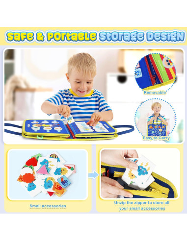 Tablero Ocupado Montessori URMYWO 12 Actividades 1-4 Años