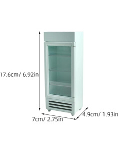 Refrigerador Miniatura Kisangel Verde 1:12 para Casa de Muñecas 2