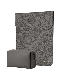 Funda para Laptop MOSISO 13" Gris PU con Bolsa Accesorios