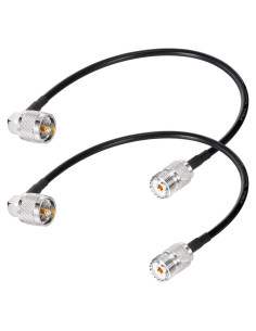 Cable Coaxial RG58 30cm UHF SO239 a PL259 2pcs
