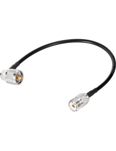 Cable Coaxial RG58 30cm UHF SO239 a PL259 2pcs 2
