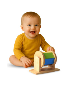 Juguete de tambor giratorio de madera Shumee 18x15 cm Montessori