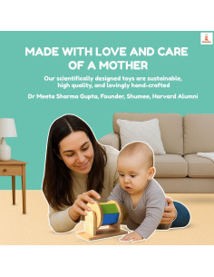 Juguete de tambor giratorio de madera Shumee 18x15 cm Montessori 2