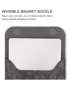 Funda para Laptop MOSISO 13" Gris PU con Bolsa Accesorios 2