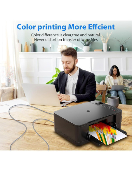 Cable de impresora USB B a C 2.0 AIAUXAI 2M Gris