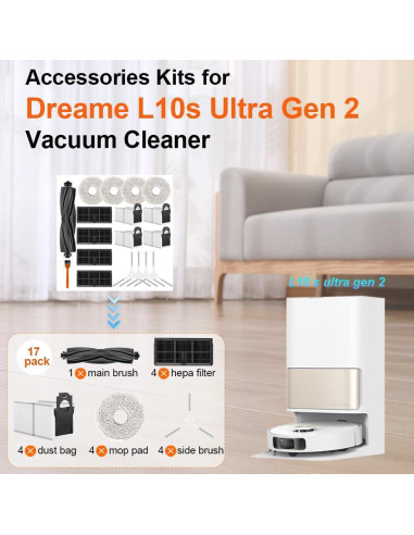 Accesorios de Repuesto Zengerent para Aspiradora Dreame L10s Ultra Gen 2