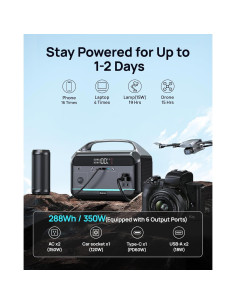 Estación de Energía Portátil DARAN 350W 288Wh Batería LiFePO4 2