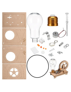 Kit de Generador de Manivela STOBOK de Madera Portátil 220g