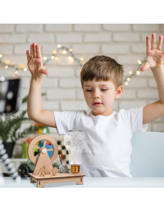Kit de Generador de Manivela STOBOK de Madera Portátil 220g 2