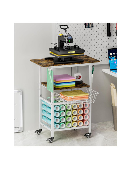 Carro de Prensa Térmica Móvil Ardier 3 Niveles Blanco