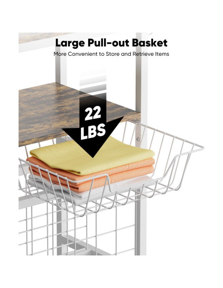 Carro de Prensa Térmica Móvil Ardier 3 Niveles Blanco