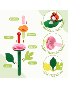 Juguete de Construcción de Jardín de Flores Xylolin 51 Piezas 2