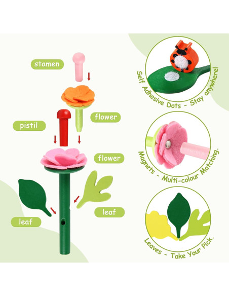 Juguete de Construcción de Jardín de Flores Xylolin 51 Piezas