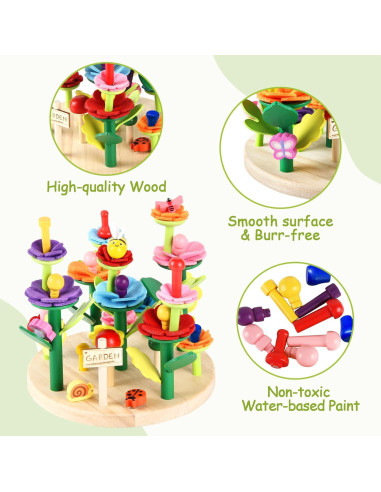Juguete de Construcción de Jardín de Flores Xylolin 51 Piezas