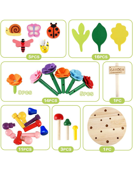 Juguete de Construcción de Jardín de Flores Xylolin 51 Piezas