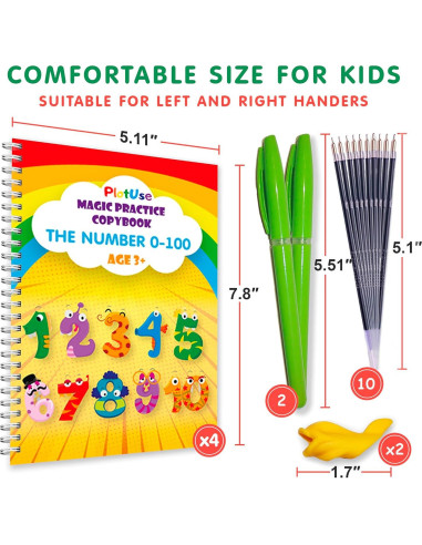 Cuaderno de Escritura Reutilizable Plotuse Mediano 3-5 Años