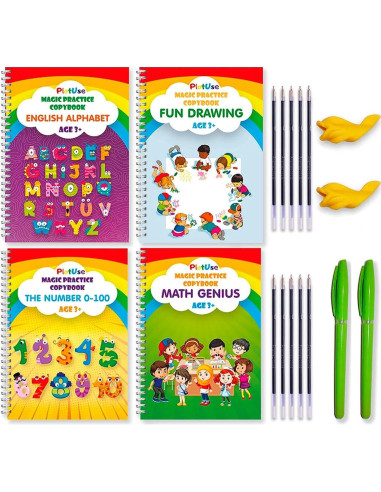 Cuaderno de Escritura Reutilizable Plotuse Mediano 3-5 Años