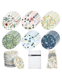 30 Almohadillas de Lactancia Reutilizables con Bolsa - Estilo Clásico