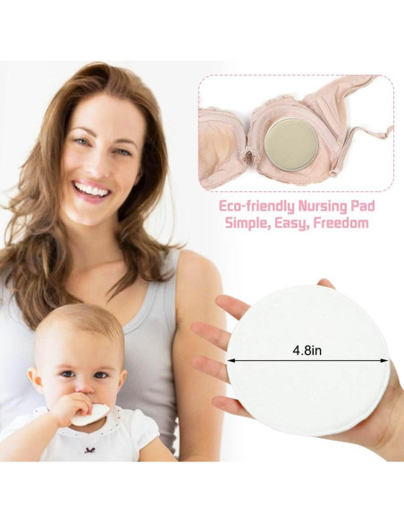 30 Almohadillas de Lactancia Reutilizables con Bolsa - Estilo Clásico
