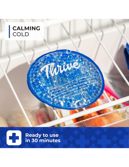 Paquete de Hielo Reutilizable Thrive - 6 Unidades Redondas Azul - Terapia Caliente y Fría