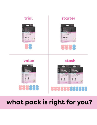 Bamboobies Almohadillas de Lactancia Reutilizables 8 Piezas