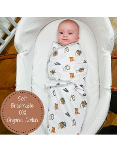 Saco de Envoltura para Bebé LollyBanks Vaquero 0-3 Meses 2