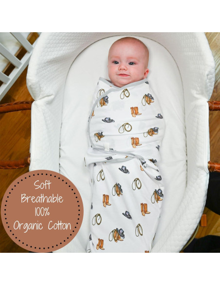 Saco de Envoltura para Bebé LollyBanks Vaquero 0-3 Meses