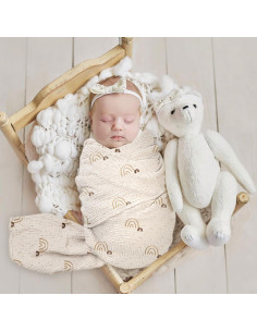 Mantas de Muselina lulumoon para Bebés 3 Paquetes 101.6cm 2