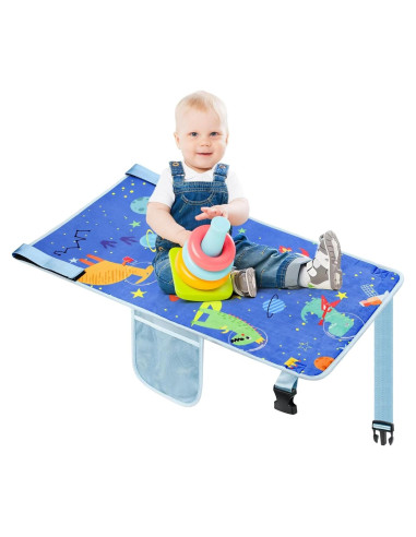 Cama de avión portátil para niños CozyBonder - Azul 75x45 cm
