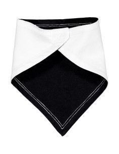 Babero Bandana para Bebé 100% Algodón Blanco y Negro 2