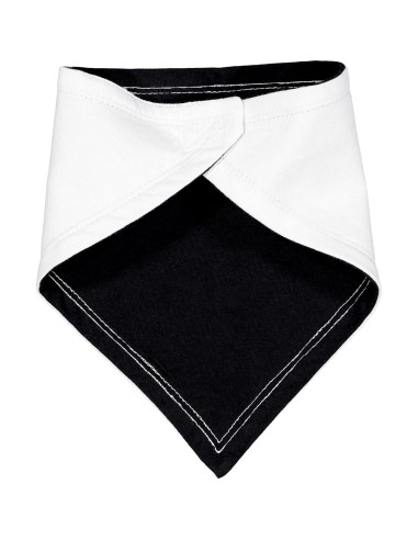 Babero Bandana para Bebé 100% Algodón Blanco y Negro