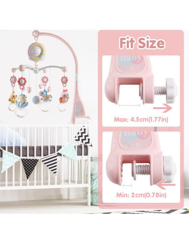 Móvil Musical para Cuna Mini Tudou con Proyector y 150 Melodías