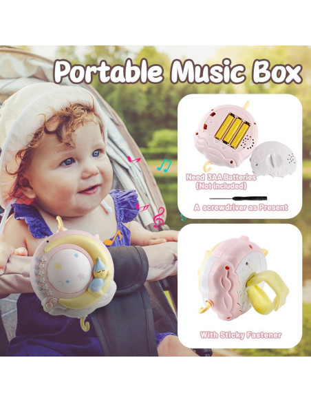 Móvil Musical para Cuna Mini Tudou con Proyector y 150 Melodías Móvil Musical para Cuna Mini Tudou con Proyector y 150 Melodías