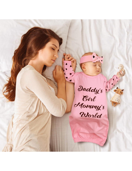 Vestido de Bebé Niña Mikccer Rosa 0-6 Meses Algodón