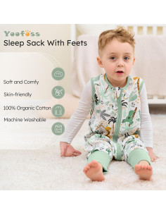 Saco de Sueño Yoofoss 100% Algodón Orgánico 24-36 Meses 2