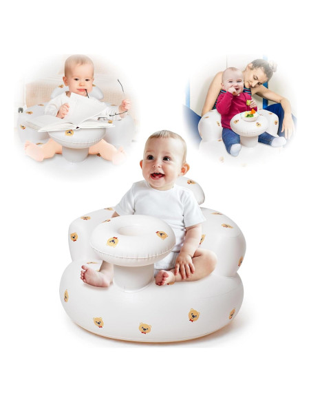 Asiento Inflable para Bebés 3 Meses - Portátil con Bomba de Aire