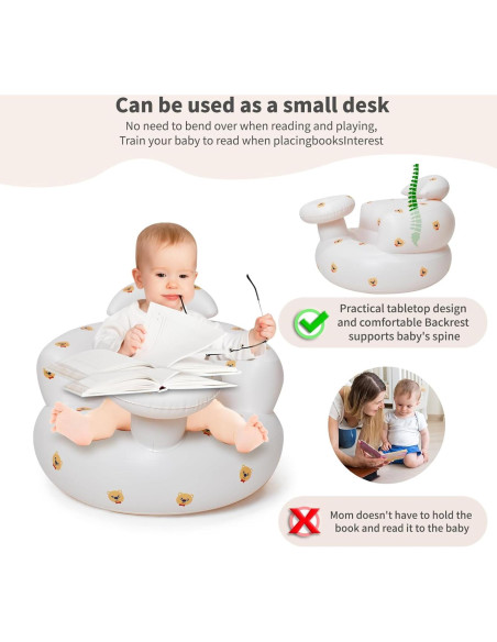 Asiento Inflable para Bebés 3 Meses - Portátil con Bomba de Aire